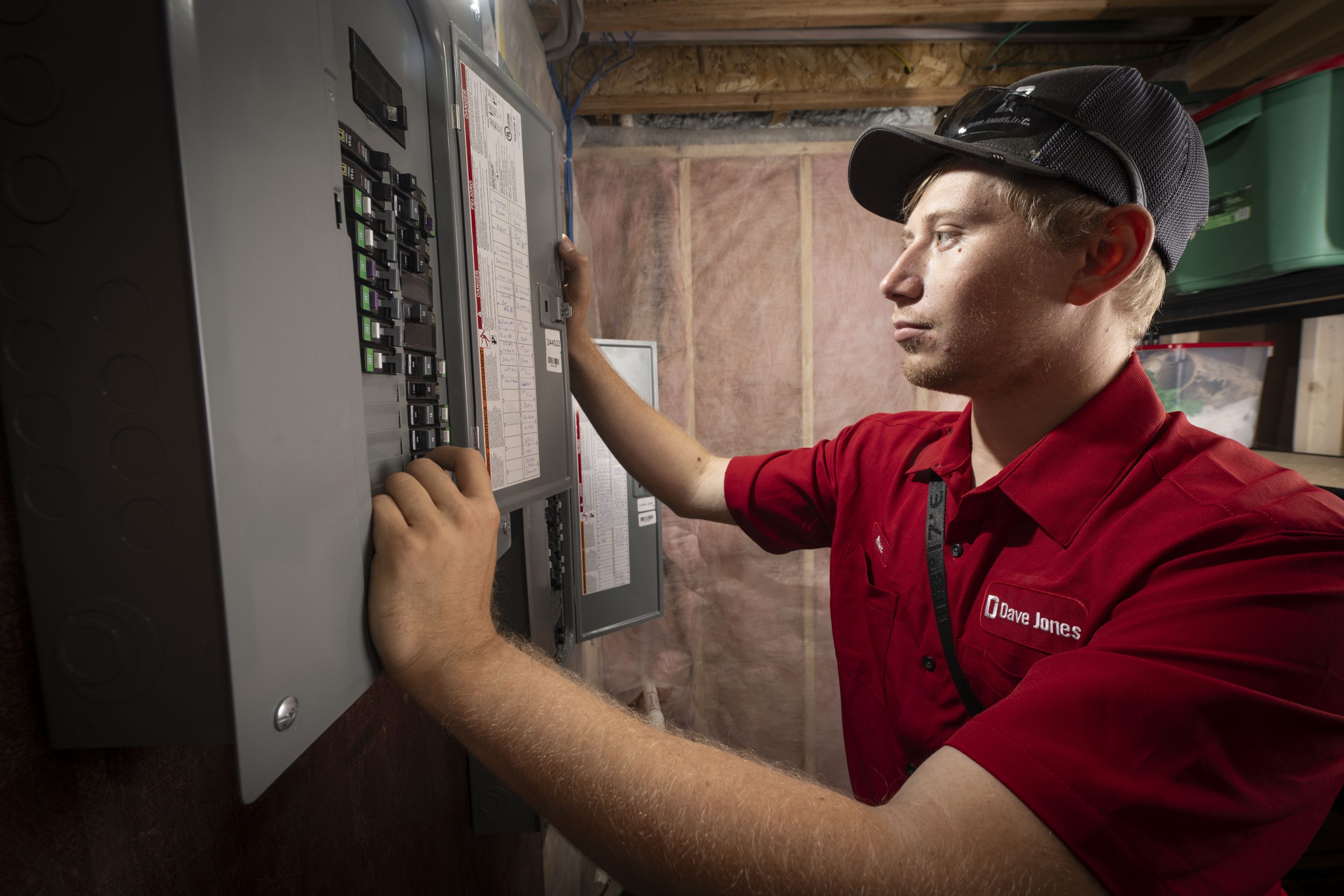 Dave Jones Electrician at Panel