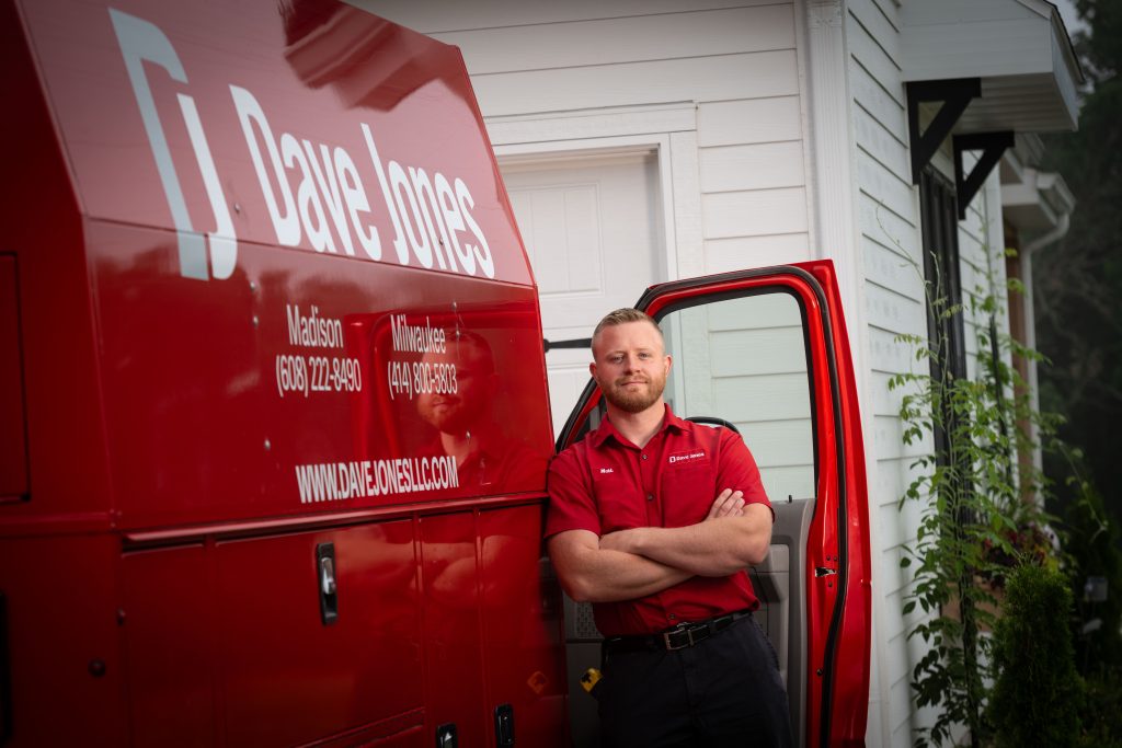 Dave Jones Plumber at his Dave Jones Truck