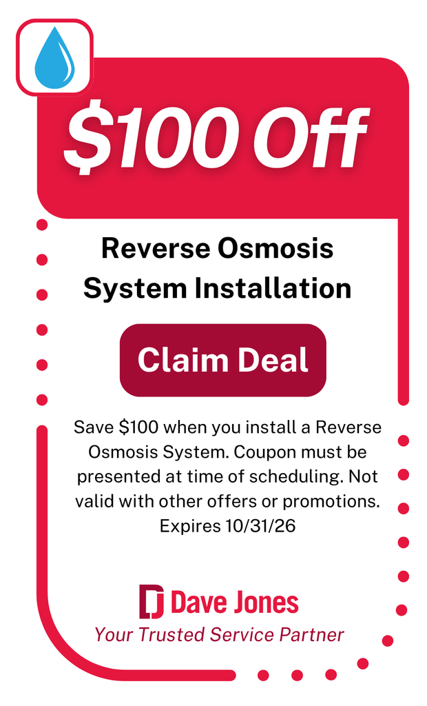 $100 off a reverse osmosis system installation